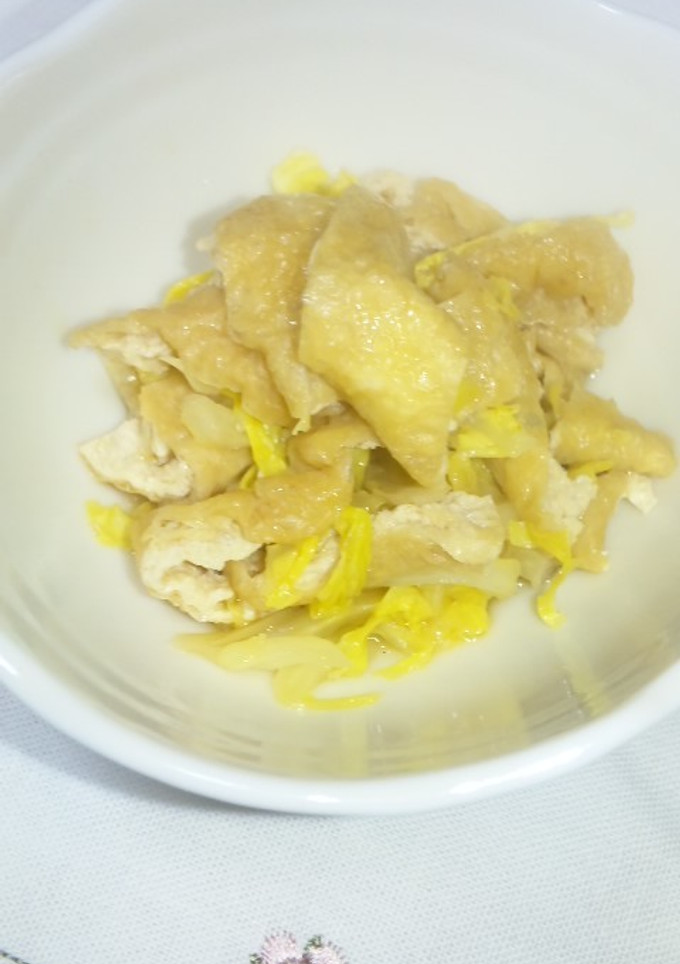 キャベツと油揚げの煮物-レシピのメイン写真