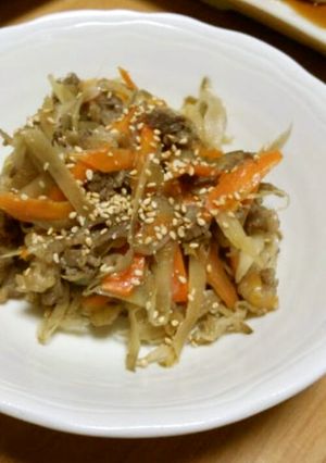 牛肉入りのきんぴらごぼう-レシピのメイン写真