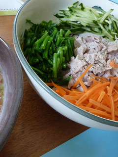 塩麹冷しゃぶサラダのベジうまソースかけ-レシピのメイン写真
