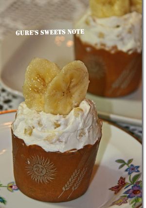 バナナクリームのカップケーキ-レシピのメイン写真