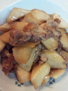 超簡単!長いもと豚肉の甘酢炒め-レシピのメイン写真