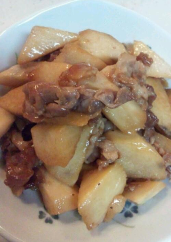 超簡単！長いもと豚肉の甘酢炒め-レシピのメイン写真