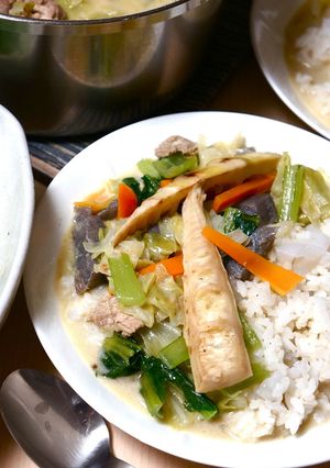 たけのこ+こんにゃく+豚肉でタイカレー-レシピのメイン写真
