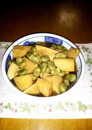 そら豆とタケノコの煮物-レシピのメイン写真