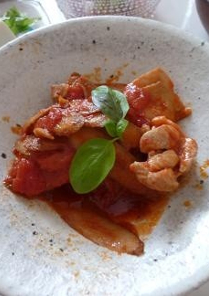 鶏肉とごぼうのトマト煮込み☆-レシピのメイン写真