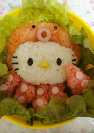 キャラ弁　タコキティ-レシピのメイン写真