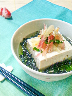 ヘルシー★たっぷり薬味と豆腐の塩麹茶漬け-レシピのメイン写真