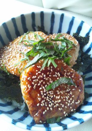 ふわふわ鳥つくね丼-レシピのメイン写真