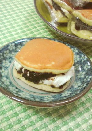 HMでお手軽！簡単♪クリチ入り生どら焼き-レシピのメイン写真