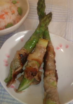 栄養士ママの肉巻きアスパラ1本焼き☆*-レシピのメイン写真