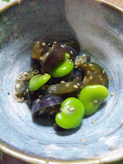 ナスとそらまめの胡麻和え-レシピのメイン写真