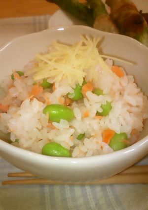 給食レシピ☆鮭と枝豆の混ぜごはん-レシピのメイン写真