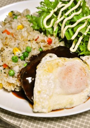 一人用★即席ロコモコ-レシピのメイン写真