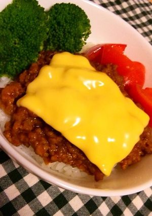[お一人様]お手軽に！ハンバーグ丼♪-レシピのメイン写真
