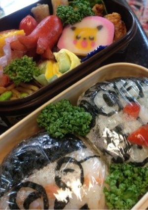 キャラ弁☆ドラえもん＆のびたに挑戦！-レシピのメイン写真