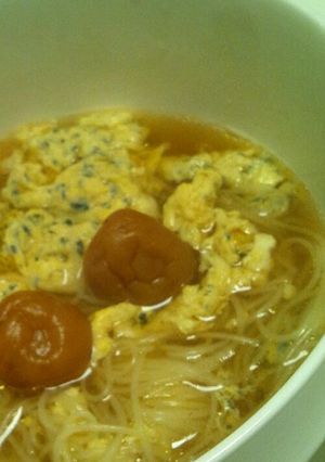 シソ卵と梅のそうめん♪-レシピのメイン写真
