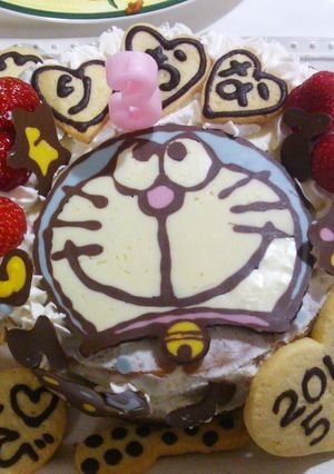 バースデーケーキ☆キャラデコ編-レシピのメイン写真