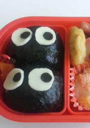 朝から簡単!!まっくろくろすけ☆キャラ弁-レシピのメイン写真