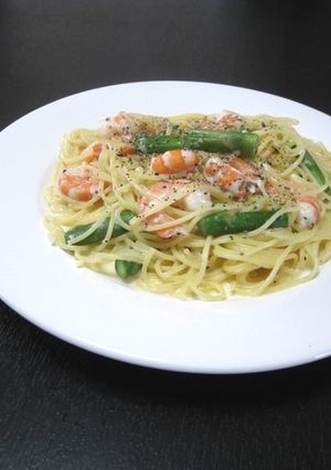 ☆エビとアスパラのチーズクリームパスタ☆-レシピのメイン写真