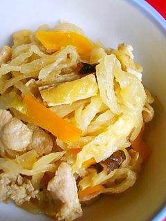 麺つゆで♪豚肉と切り干し大根の炒め煮♪-レシピのメイン写真