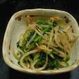 ほうれん草とモヤシの豆板醤和え