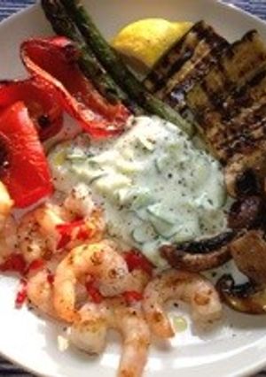 グリル野菜とタジキヨーグルトソース-レシピのメイン写真