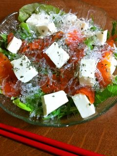 豆腐とサーモンのプチプチマリネサラダ☆-レシピのメイン写真