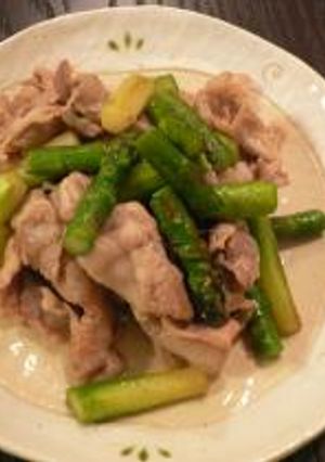 かんたん♪アスパラガスと豚肉の塩コショウ炒め-レシピのメイン写真