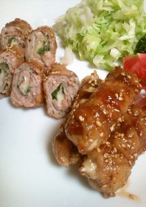 冷めてもおいしい♪照り焼きチーズ肉巻き-レシピのメイン写真