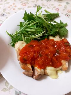 チキンソテー トマトソースがけ-レシピのメイン写真