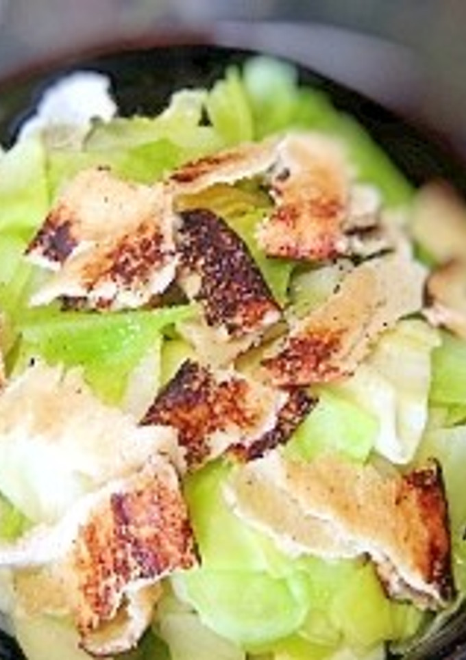 包丁要らず☆薄揚げと炒めキャベツの和え物-レシピのメイン写真