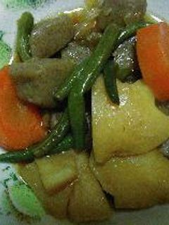 煮豚の煮汁で根菜の煮物(炊飯器cooking)-レシピのメイン写真
