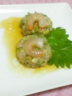 鯛のたたき~わさび菜とミョウガのタルタル-レシピのメイン写真