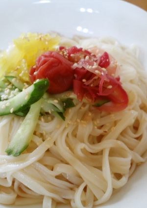 夏にピッタリ！簡単漬け物冷やしうどん♪-レシピのメイン写真