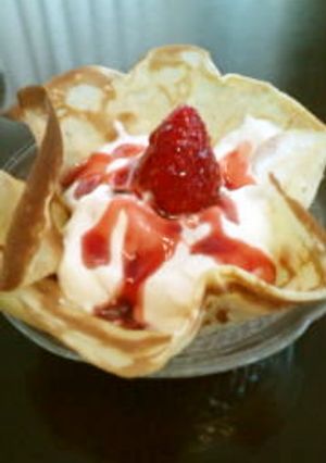 材料をのせるだけ☆クレープパフェ１号-レシピのメイン写真