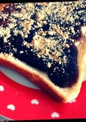 朝食に♪簡単トースト☆羊羹チーズ-レシピのメイン写真