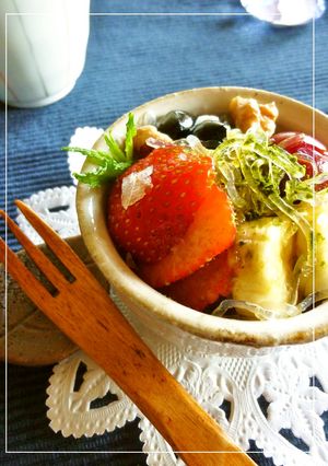 プチプチ食感♥　塩胡桃・黒豆抹茶ぱるふぇ-レシピのメイン写真
