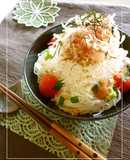 プチプチ食感♥　トマト梅ワサビ素麺