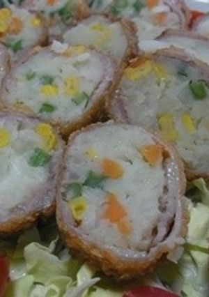 肉巻きコロッケ-レシピのメイン写真