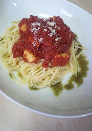 シーフードトマトの冷製パスタ-レシピのメイン写真