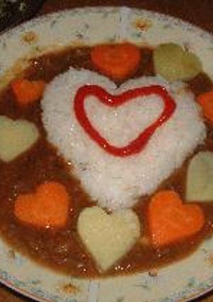バレンタインにハートのカレー-レシピのメイン写真