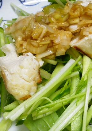 鶏肉のネギソースサラダ-レシピのメイン写真