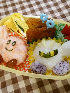 星のカービィとメタナイト★お弁当キャラ弁-レシピのメイン写真
