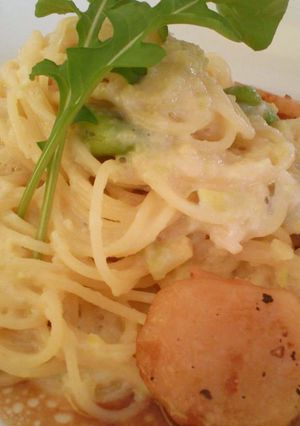 そら豆と帆立のパスタ♪-レシピのメイン写真