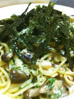 塩辛ときのこの和風クリームパスタ-レシピのメイン写真