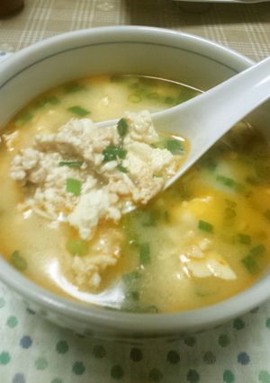 豆腐と鶏挽肉のスープ-レシピのメイン写真