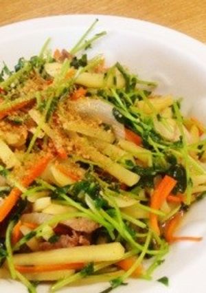 豆苗とじゃがいものきんぴら風-レシピのメイン写真