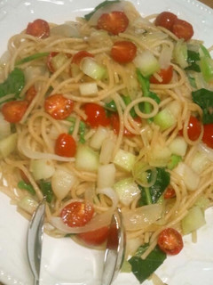 新たまねぎと彩り野菜の春パスタ-レシピのメイン写真