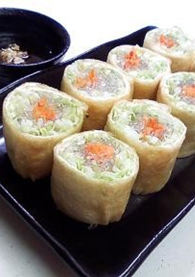 海藻麺とキャベツの揚げ巻き焼き-レシピのメイン写真
