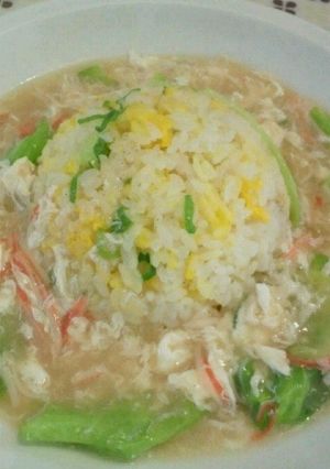 フライパン1つで5分！簡単あんかけ炒飯-レシピのメイン写真